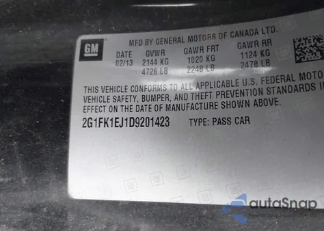 2013 Chevrolet Camaro 2Ss из США, поврежденный, VIN 2G1FK1EJ1D9201423